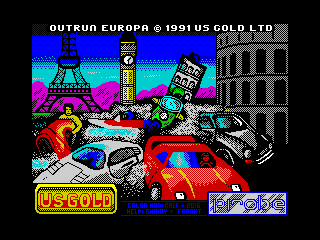 Out Run title screen for ZX Spectrum
